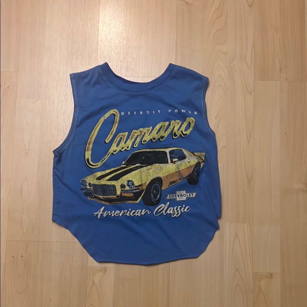 Blue Camaro Graphic Tank Top